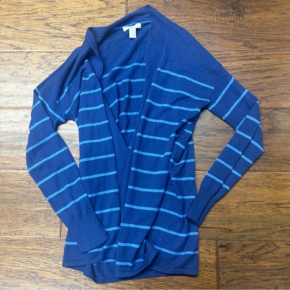 Banana Republic easy striped open front merino‎ Sweater Cardigan